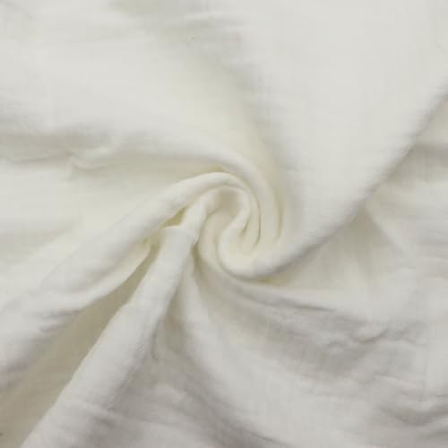 Cotton Double Gauze Fabric - Crinkle Dress & Craft by the Yard - Off White