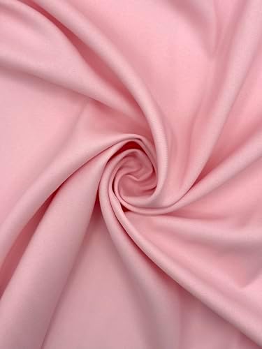 Polyester Poplin Fabric, Smooth Weave for Shirts & Apparel - Baby Pink