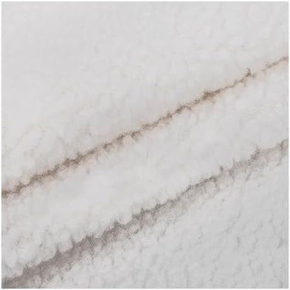 Shaggy Craft Fur Sherpa Fleece Fabric, Plush Cloth for Toys & Throws - White