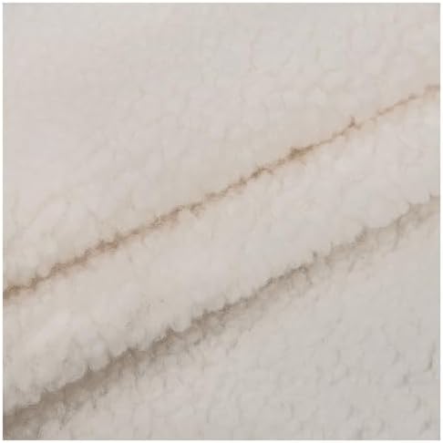 Shaggy Craft Fur Sherpa Fleece Fabric, Plush Cloth for Toys & Throws - Cream