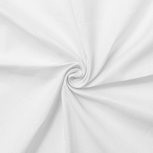 Cotton Lawn Fabric, 150 cm Wide - Bleached White