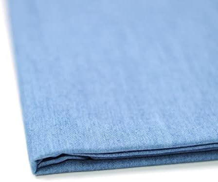 Indigo Denim Fabric, 5 oz Light Washed (Light & Deep Indigo) - Light Indigo