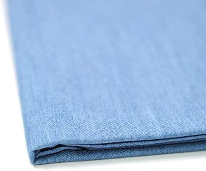 Indigo Denim Fabric, 5 oz Light Washed (Light & Deep Indigo) - Light Indigo