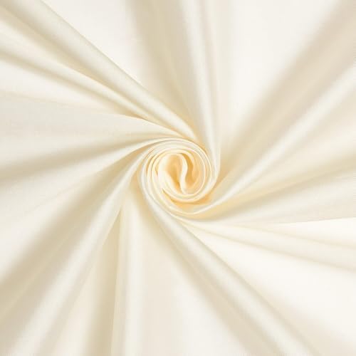 Taffeta Lining Fabric by the Yard - 100% Polyester, 80 GSM - Ivory