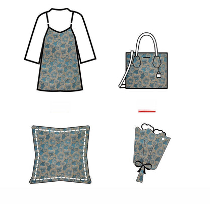 3D Floral Metallic Jacquard Fabric - Dress Jacket by the Yard