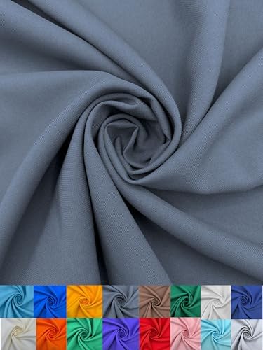 Polyester Poplin Fabric, Smooth Weave for Shirts & Apparel - Charcoal