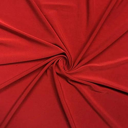 ITY Jersey Knit Fabric by the Yard - 2-Way Stretch Apparel - Lipstick Red