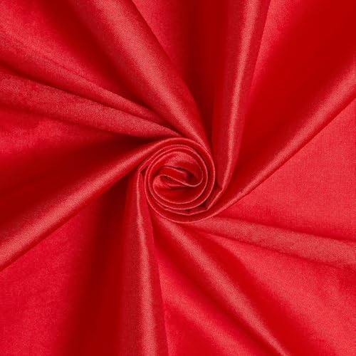 Taffeta Lining Fabric by the Yard - 100% Polyester, 80 GSM - Red