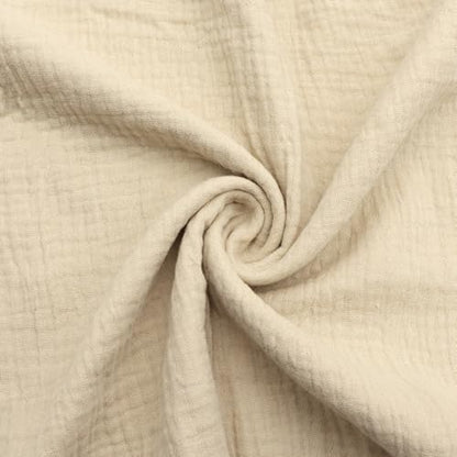 Cotton Double Gauze Fabric - Crinkle Dress & Craft by the Yard - Beige
