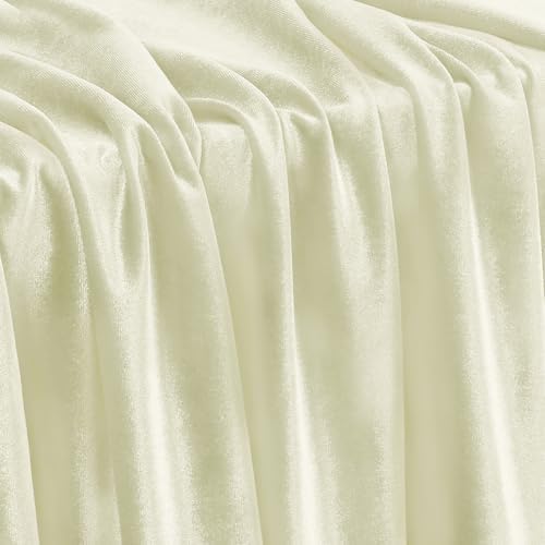 Stretch Velvet Fabric - Soft Dress & Costumes by the Yard - Ivory