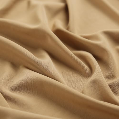 Nylon Spandex Fabric, 4-Way Stretch Knit for Activewear & Apparel - Brown