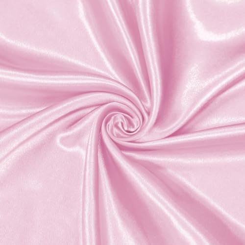 Satin Fabric, 100% Polyester Charmeuse Cloth - Pink