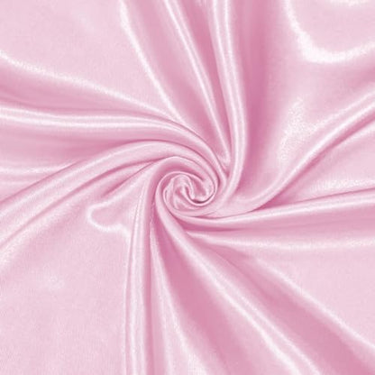 Satin Fabric, 100% Polyester Charmeuse Cloth - Pink
