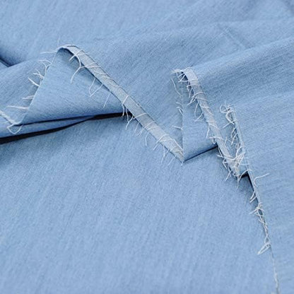 Indigo Denim Fabric, 5 oz Light Washed (Light & Deep Indigo)