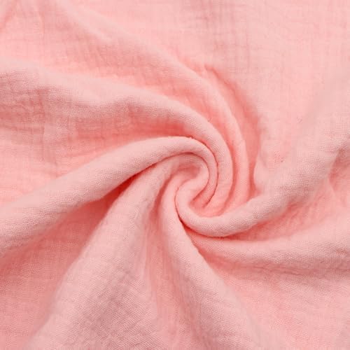 Cotton Double Gauze Fabric - Crinkle Dress & Craft by the Yard - Pink