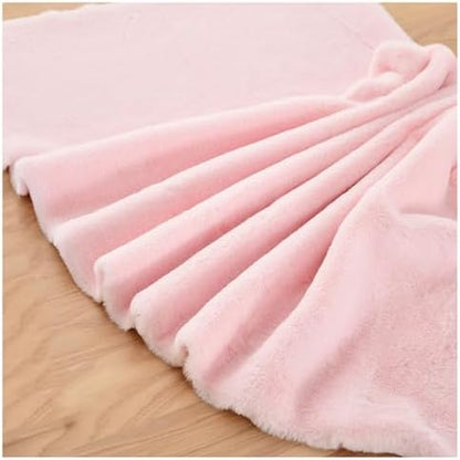 Faux Fur Square Fabric, Shaggy Craft Fur for Costumes & Decor - Pink 5