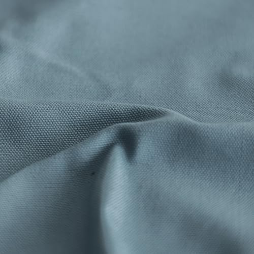 100% Cotton Canvas Fabric, 10oz Heavy for Bags & Upholstery - Dusty Blue