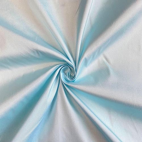 Taffeta Lining Fabric by the Yard - 100% Polyester, 80 GSM - Baby Blue
