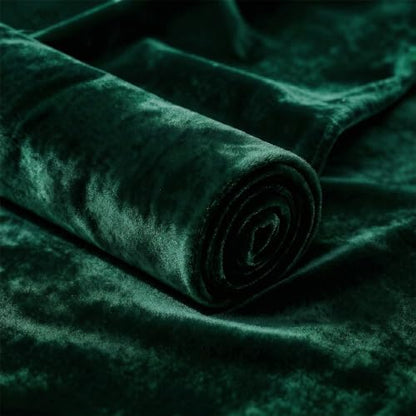 Stretch Velvet Fabric, Q&J Solid Plush Cloth - Forest Green