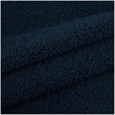 Shaggy Craft Fur Sherpa Fleece Fabric, Plush Cloth for Toys & Throws - Dark Blue