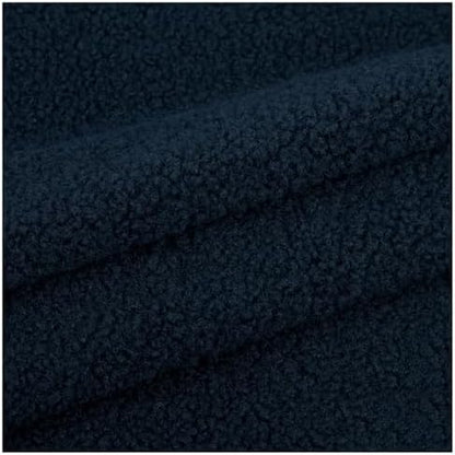 Shaggy Craft Fur Sherpa Fleece Fabric, Plush Cloth for Toys & Throws - Dark Blue