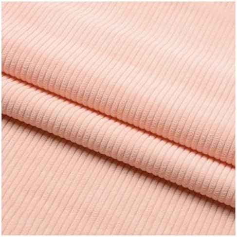 Stretch Corduroy Fabric, 50x155cm Solid Wale Cloth for Apparel & Bags - Pink 2
