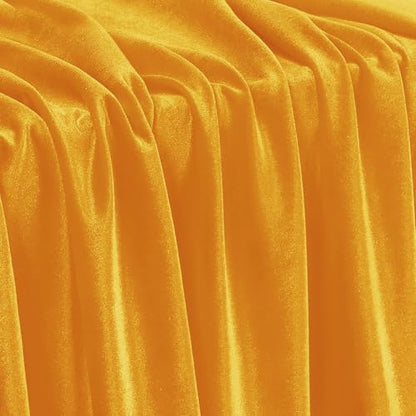 Stretch Velvet Fabric - Soft Dress & Costumes by the Yard - Yellow