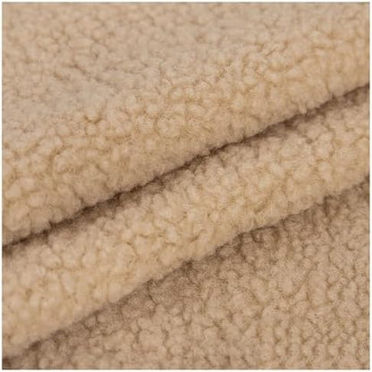 Shaggy Craft Fur Sherpa Fleece Fabric, Plush Cloth for Toys & Throws - Camel