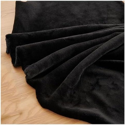 Faux Fur Square Fabric, Shaggy Craft Fur for Costumes & Decor - Black