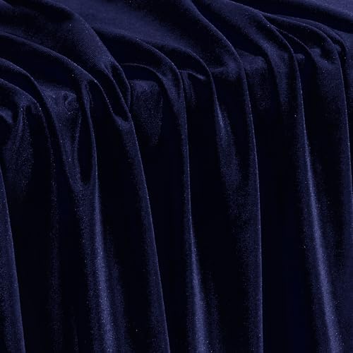 Stretch Velvet Fabric - Soft Dress & Costumes by the Yard - Navy Blue