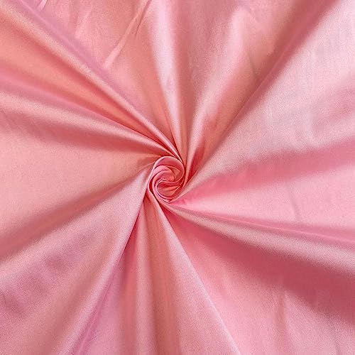 Taffeta Lining Fabric by the Yard - 100% Polyester, 80 GSM - Pink