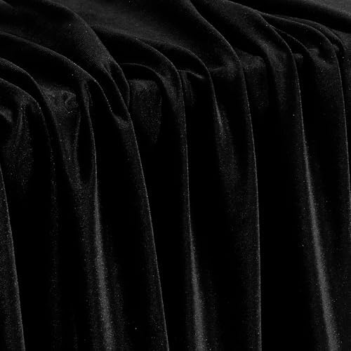 Stretch Velvet Fabric - Soft Dress & Costumes by the Yard - Black