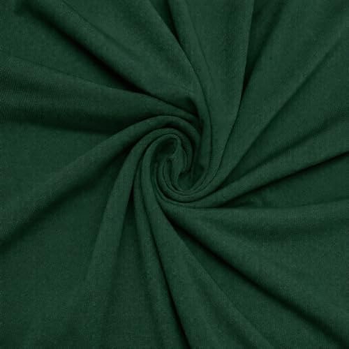 ITY Jersey Knit Fabric by the Yard - 2-Way Stretch Apparel - Hunter Green