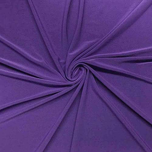 ITY Jersey Knit Fabric by the Yard - 2-Way Stretch Apparel - Purple