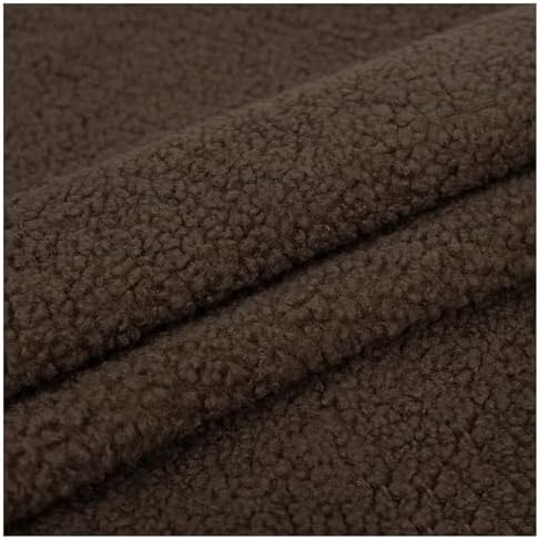 Shaggy Craft Fur Sherpa Fleece Fabric, Plush Cloth for Toys & Throws - Dark Brown