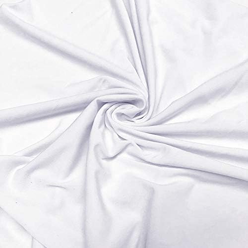 ITY Jersey Knit Fabric by the Yard - 2-Way Stretch Apparel - White