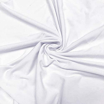 ITY Jersey Knit Fabric by the Yard - 2-Way Stretch Apparel - White