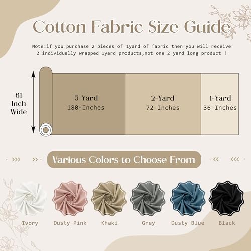 Soft Cotton Fabric, Breathable for DIY Crafts & Apparel