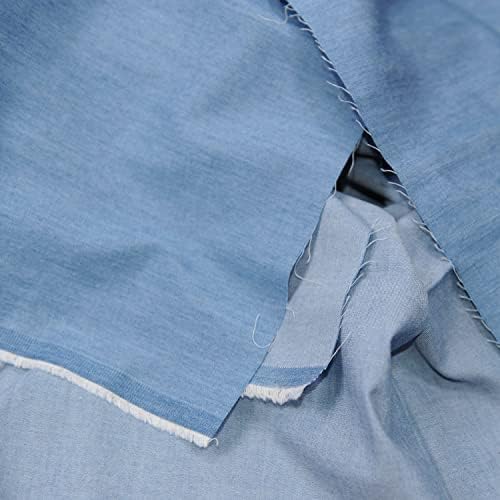Indigo Denim Fabric, 5 oz Light Washed (Light & Deep Indigo)
