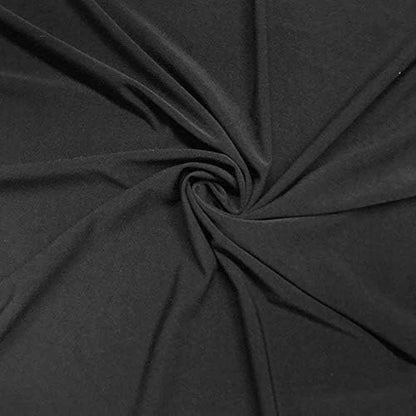 ITY Jersey Knit Fabric by the Yard - 2-Way Stretch Apparel - Black
