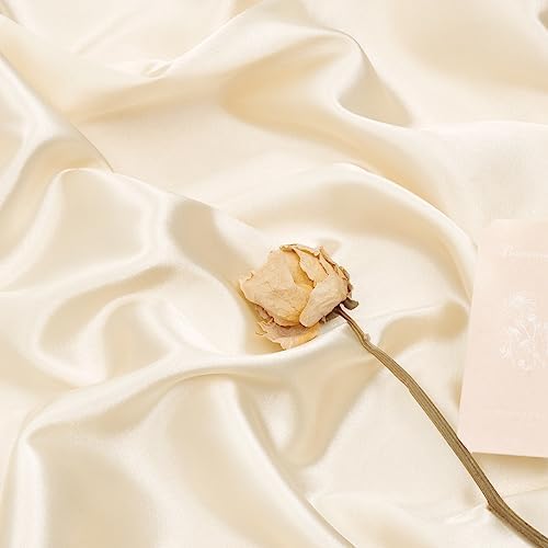 Charmeuse Satin Fabric By The Yard | 10 Colors, 59" Wide for Gowns & Linings - Beige