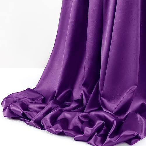 Charmeuse Satin Fabric By The Yard | 10 Colors, 59" Wide for Gowns & Linings