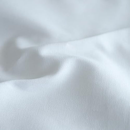 100% Cotton Twill Fabric, 5oz Lightweight for Apparel & Crafts - Bleached White