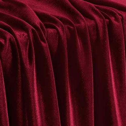 Stretch Velvet Fabric - Soft Dress & Costumes by the Yard - Burgundy