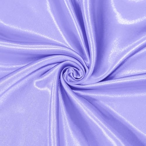 Satin Fabric, 100% Polyester Charmeuse Cloth - Lavender