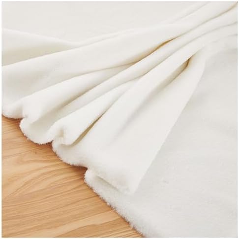 Faux Fur Square Fabric, Shaggy Craft Fur for Costumes & Decor - White