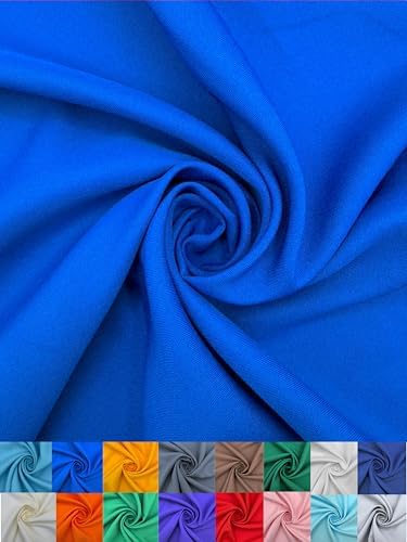 Polyester Poplin Fabric, Smooth Weave for Shirts & Apparel - Royal Blue