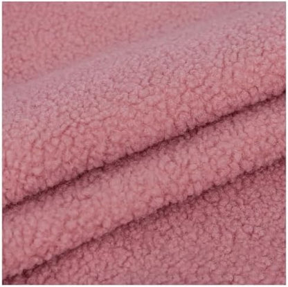 Shaggy Craft Fur Sherpa Fleece Fabric, Plush Cloth for Toys & Throws - Pink