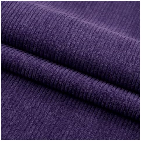 Stretch Corduroy Fabric, 50x155cm Solid Wale Cloth for Apparel & Bags - Purple