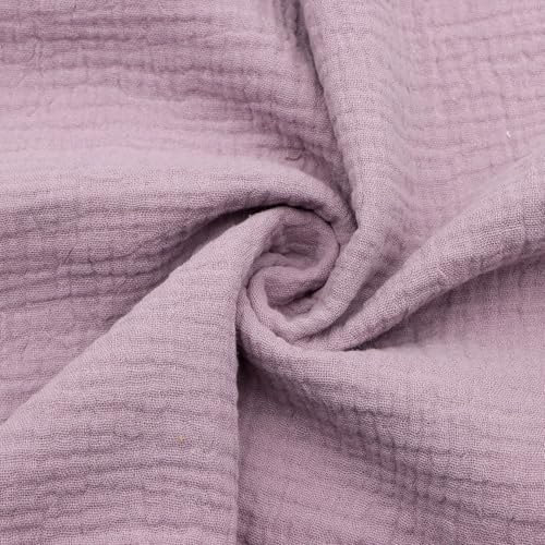Cotton Double Gauze Fabric - Crinkle Dress & Craft by the Yard - Light Purple